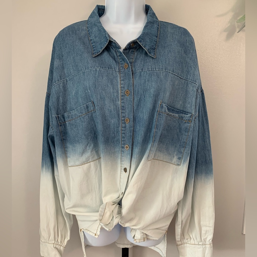 BiBi Blue Ombre Denim Shirt